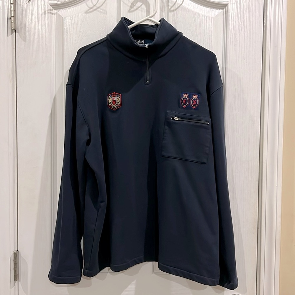 Vintage Polo Ralph Lauren Navy Quarter Zip Pullover